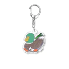 きょーりゅーと鳥さんといきものーずのカモがネギしょって Acrylic Key Chain