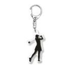 ぱんだまんのシャドーゴルフ（WOMEN) Acrylic Key Chain