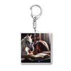 UDRUMSの読書家の馬 Acrylic Key Chain