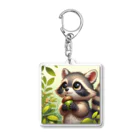 redpanda_pandaのプレゼントあらいぐま Acrylic Key Chain