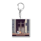 雪売店の捨て猫 Acrylic Key Chain