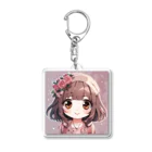 mikukiのかわいい女の子 Acrylic Key Chain