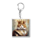 esmeralda64のブルーダイヤモンドの猫王 Acrylic Key Chain