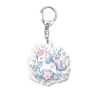 プチポップペインティングのゆめかわユニコーン Acrylic Key Chain