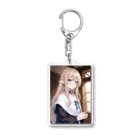 AIオリジナルイラスト　美女男子の穏やかな美人エルフ Acrylic Key Chain