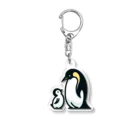 もふもふの森のペンギンのおやこ Acrylic Key Chain