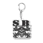 Ａ’ｚｗｏｒｋＳのSKULL&BONE TRIBAL BLK Acrylic Key Chain