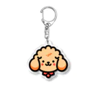 わんこグッズしょっぷcooのはにかみプードル Acrylic Key Chain