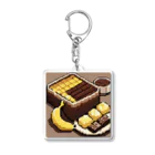 kawaiidoubututatiのチョコレートとバナナのデザートチャーハン Acrylic Key Chain