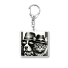 lblのゴッドファーザーな犬と猫 Acrylic Key Chain