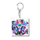 iSysのゲーミング少女ピーシースリー Acrylic Key Chain