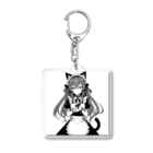 cray299の闘う猫メイド（ハンドガン） Acrylic Key Chain