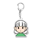 まめ大福の髪色自在な女の子（ボブ） Acrylic Key Chain