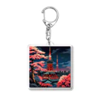 日本の風景 COOL JAPANの日本の風景　東京タワー、Jpanese scenery Tokyo Tower Acrylic Key Chain