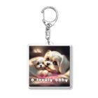 Carl.FamilyのＩLOVEわんちゃん【まるちーず】 Acrylic Key Chain