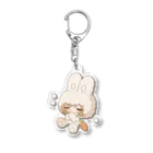 🎗💐みぃの公式グッズ屋さんのふわふわ うさぎ🐰みぃみちゃんグッズ Acrylic Key Chain