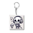 音楽ルー106のかわいい骸骨 Acrylic Key Chain