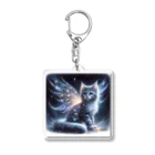 katohkouchiの星空の舞、夜を守る猫 Acrylic Key Chain