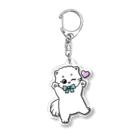 お砂糖と白い猫　creamy catのらぶりーメルちゃん Acrylic Key Chain