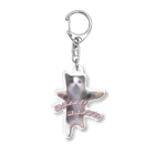 猫ミームグッズの【猫ミーム】Happy Happy Cat（文字入り） Acrylic Key Chain