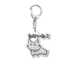 イソギンチャクのクマノミのねむいねこ Acrylic Key Chain