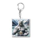 george-weblogの白クマッチョ Acrylic Key Chain