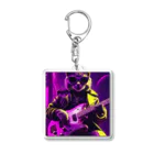 jujumarucatのROCKYCAT　ギター６ Acrylic Key Chain