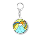 aloha_world_in_circleのjapan mount Fuji rainbow アクリルキーホルダー