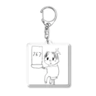 Finの競馬好きのFinの絵 Acrylic Key Chain