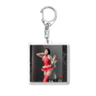 japanshopeesのWomen Femme Ruffle Hollow Out Teddy Bodysuit Bows Stocking Red Christmas Victorias Secret Acrylic Key Chain