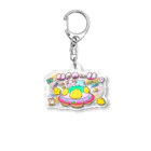 まるちょ屋のUFO for U（未確認飛行物体をあなたに。）　背景プラス Acrylic Key Chain