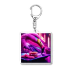 Kokoro-nagomu-Nagomiのフラミンゴ18 Acrylic Key Chain