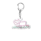 はっちゃんショップのキツネの親子 Acrylic Key Chain