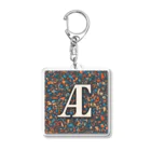 MACOCCHIの一瞬で目を引く！アルファベットの美しい装飾文字 Acrylic Key Chain