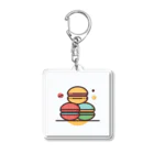 ハチ-8のマカロン　カラフル Acrylic Key Chain