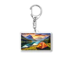 Kz_25@アウトドアーのキャンプファッション -Sunrise- Acrylic Key Chain