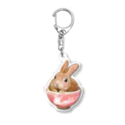 うさぎのうみちゃんねるショップのPets for You作品〜お茶わんうみ（おとなVer.） Acrylic Key Chain