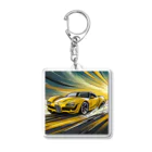 Try Anythingのイエロー スポーツカー コレクション Acrylic Key Chain