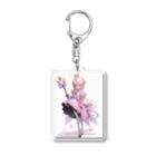 AQUAMETAVERSEのアニメ風ピンクのお姫さま　なでしこ1478 Acrylic Key Chain