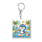 Enjoy 旅SUP!の旅ペンギン　ハワイでSUP❣️ Acrylic Key Chain