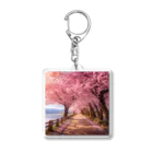 AQUAMETAVERSEの桜並木　なでしこ1478 Acrylic Key Chain