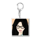 みつまめこshopのメガネ美人 Acrylic Key Chain