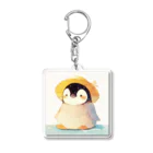 AQUAMETAVERSEの帽子をかぶった可愛い子供ペンギン Marsa 106 Acrylic Key Chain