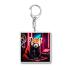 SERIY_SHOPのネオンカラーのレッサーパンダ Acrylic Key Chain