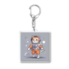 dora8の宇宙ウォークを行う宇宙飛行士な猫2 Acrylic Key Chain