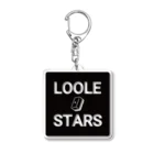 LOOLE★STARS-ルールスターズ-の四角 ロゴ ローマ字 黒 アクキー Acrylic Key Chain