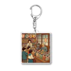 日本の風景 COOL JAPANの日本の風景:昔懐かしい昭和の駄菓子屋、Japanese scenery:A nostalgic Showa candy shop Acrylic Key Chain