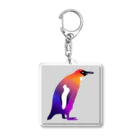 mirinconixの紫からオレンジのグラデーションのペンギン Acrylic Key Chain