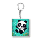 Smile Pop Artの水中パンダ Acrylic Key Chain