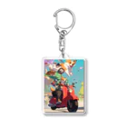 AQUAMETAVERSEのワンちゃん休日を楽しむ　なでしこ1478 Acrylic Key Chain